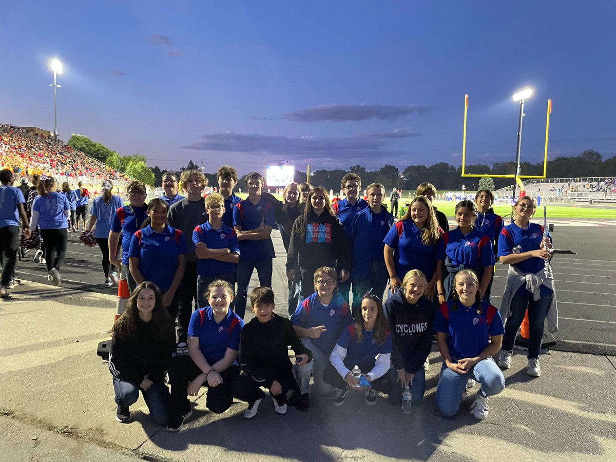millardcentral's tweet photo. Thank you Patriot Marching Band for inviting the Cyclones to play with you tonight! @MSHSactivities #cyclONEsUnited #FuturePatriots https://t.co/nEQ65GsHuu