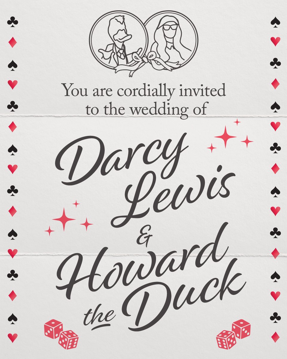whatifofficial's tweet photo. We now pronounce you Darcy and the Duck 💋 You're invited to stream the seventh episode of Marvel Studios' #WhatIf on @DisneyPlus. https://t.co/mLrNeY7v4U