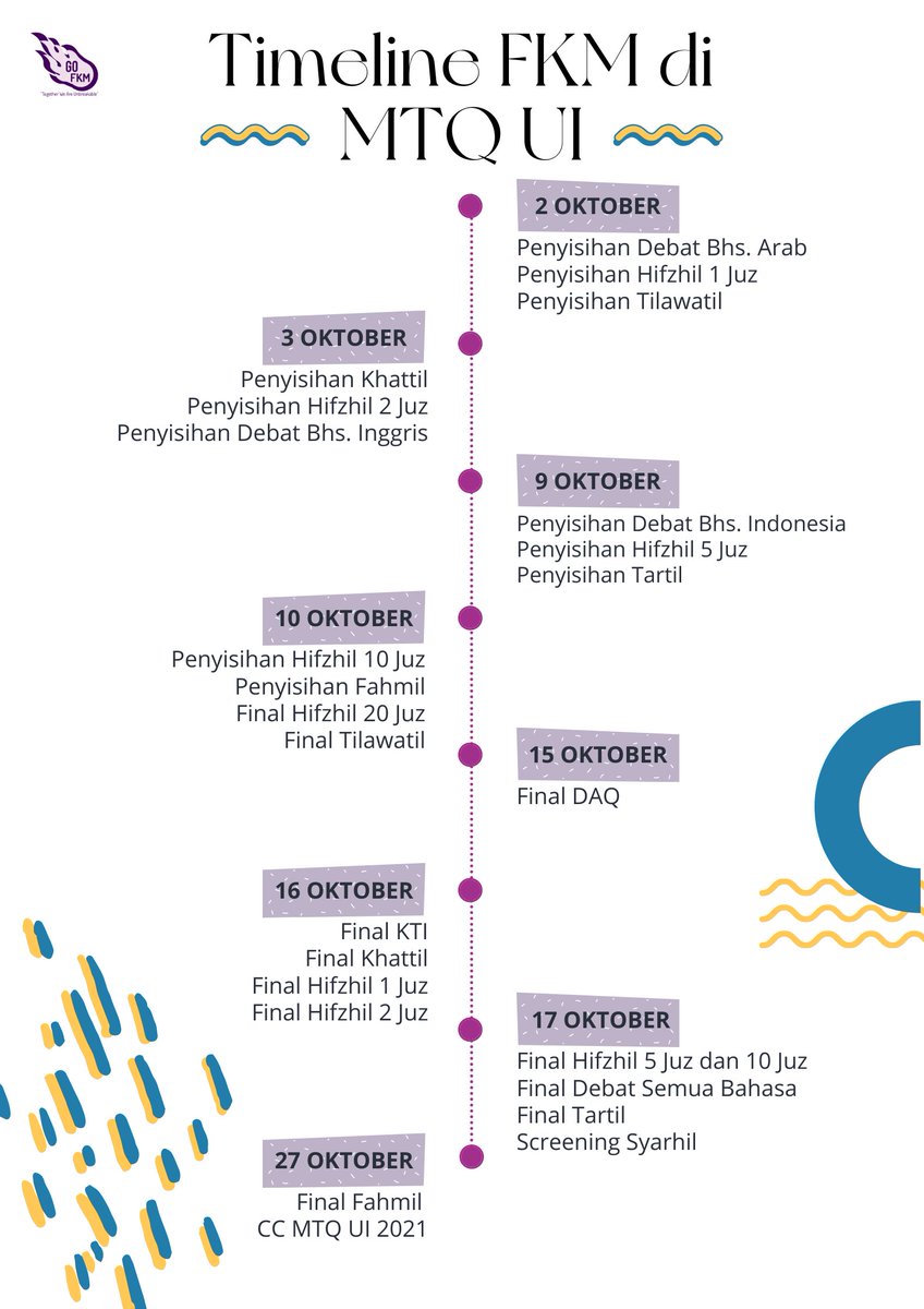 go_fkm's tweet photo. [GRAND OPENING MTQ UI]

Assalamualaikum, kami dari makara ungu
Siap untuk berlaga menjadi pemenang
Ayo FKM ku tutut

Hari ini banget!
⏲️ 08:00
https://t.co/VY4aEr7BEh

Kasih semangat untuk FKM di MTQ UI 2021

#goFKM
#TogetherWeAreUnbreakable https://t.co/GeFi8qe6RD