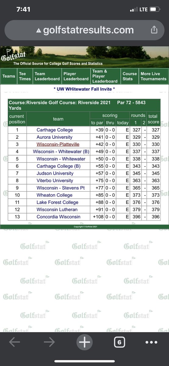 UWPlattWGolf's tweet photo. UW-Platteville Women’s Golf having another amazing weekend. We are in the hunt. Great day to be a Pioneer. https://t.co/IzvtnR9Ebp