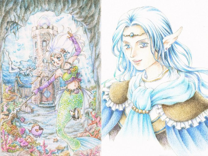 水彩色鉛筆 高画質 のtwitterイラスト検索結果