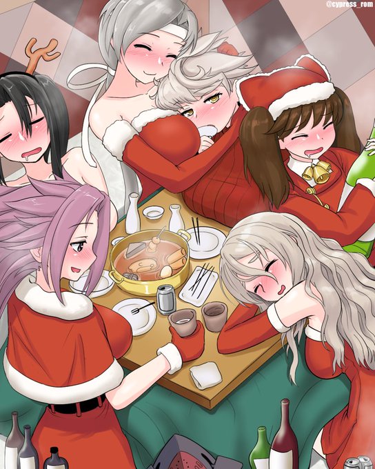 #過去作で自分が最高だと思う絵を1枚載せて5rtを目指せ 
たぶん一番登場人数が多い絵
正気のやつが一人もいないのがポイント 