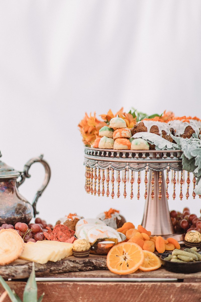 TheChefandWife's tweet photo. Ok, but don’t forget about dessert! We like to make sure treats have their place to shine. Dessert grazing table anyone? 

We made these spiced heritage mini carrot cakes and our marbled-dipped dainty tea cookies for a beautiful photo shoot up at @frugthavenfarm and @hetlerphot https://t.co/2uDj4U2Rgj