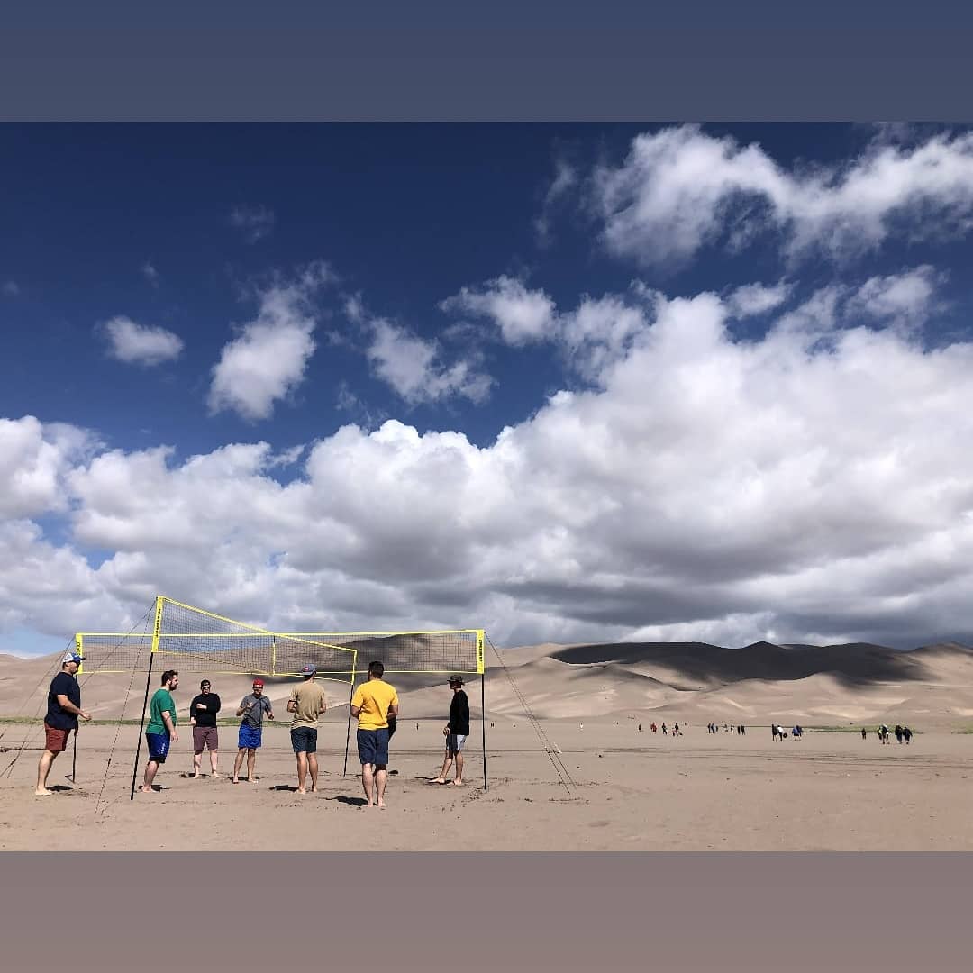 SJVDenver's tweet photo. At the beginning of the semester, the SJV seminarians spent a few days camping in Great Sand Dunes National Park. The men went hiking, fishing, played “beach” volleyball, and all around enjoyed the time of fraternity in the great outdoors. @GreatDunesNPS https://t.co/S1YCHup6Or
