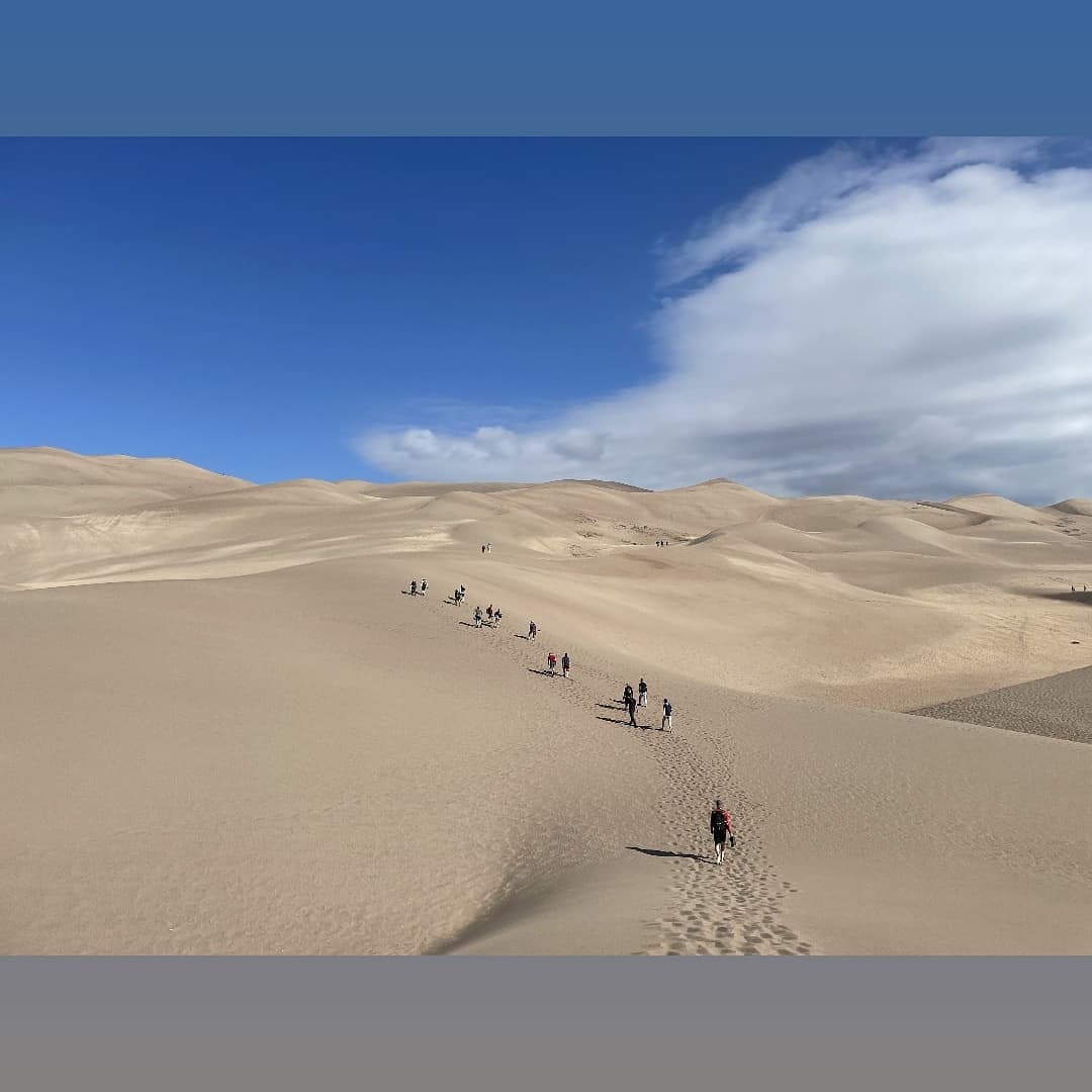 SJVDenver's tweet photo. At the beginning of the semester, the SJV seminarians spent a few days camping in Great Sand Dunes National Park. The men went hiking, fishing, played “beach” volleyball, and all around enjoyed the time of fraternity in the great outdoors. @GreatDunesNPS https://t.co/S1YCHup6Or