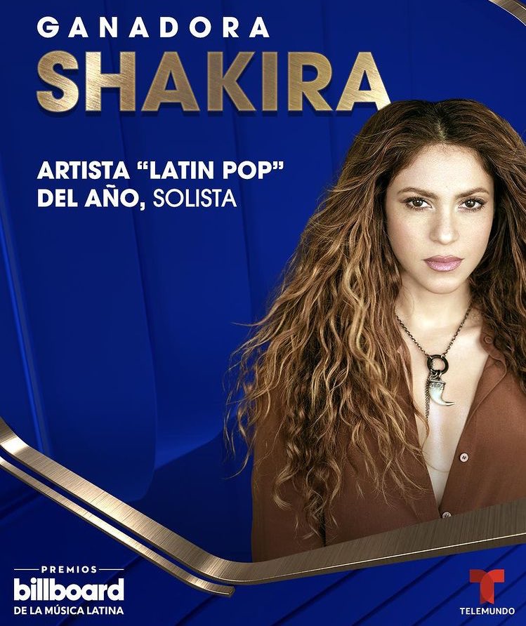 SHAKIRA se lleva el reconocimiento a Artista latín pop del año, solista en los #BillboardLatinMusicAwards #Billboards2021 

#shakira