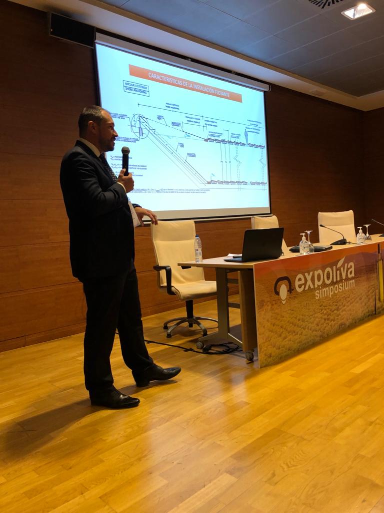 intelec_es's tweet photo. #expooliva2021, el día de hoy estamos enormemente agradecidos con todas las personas que han asistido a la charla de nuestro CEO Antonio Ruano, titulada Fotovoltaica Flotante en Balsas de Riego. Mañana  poder visitarnos de 10:00 a 15:00 h. En el Stand 3 Pabellón Syngenta. https://t.co/hS6zbdGlSD