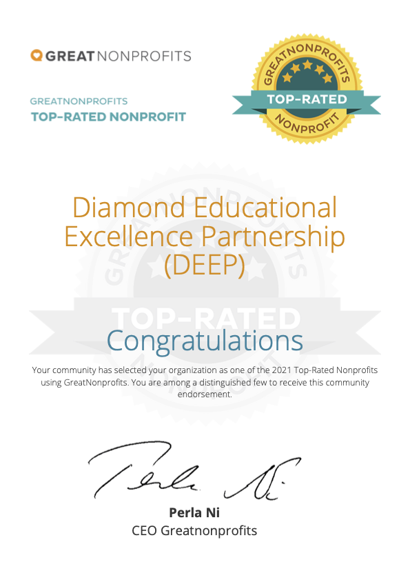 DEEPSanDiego's tweet photo. DEEP is Top-Rated! Many thanks to our valued partners, families, and volunteers for writing such incredible statements of impact about DEEP!
You can view all of our reviews here: https://t.co/fFIsAb0GQ4
#DEEPSD #greatnonprofits #TopRated #Read2Kids #education #PartnerShoutout https://t.co/aWMtQ8BPrg