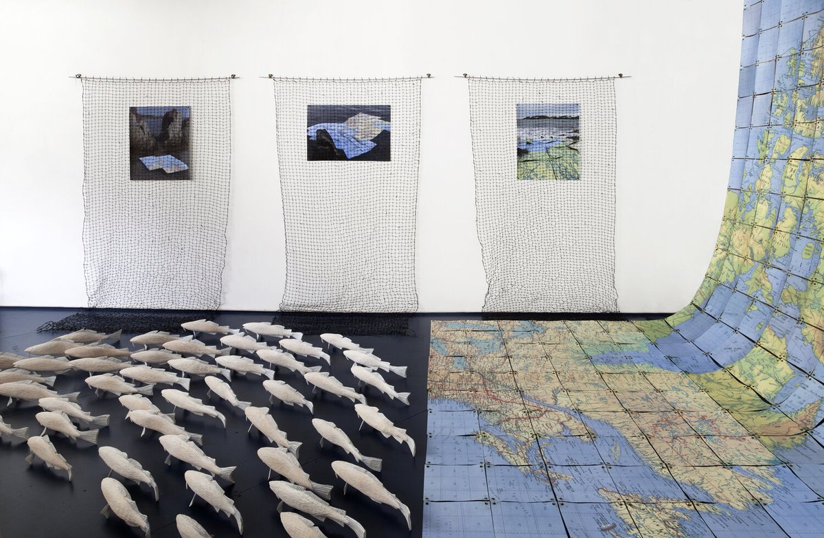 "There is a plea here for reconciliation with the planet &amp; rethinking what stewardship of the land &amp; sea might look like as we come closer and closer to painting ourselves out of the picture," Jessica Straus says of her exhibition @BostonSculptors Gallery gregcookland.com/wonderland/202…