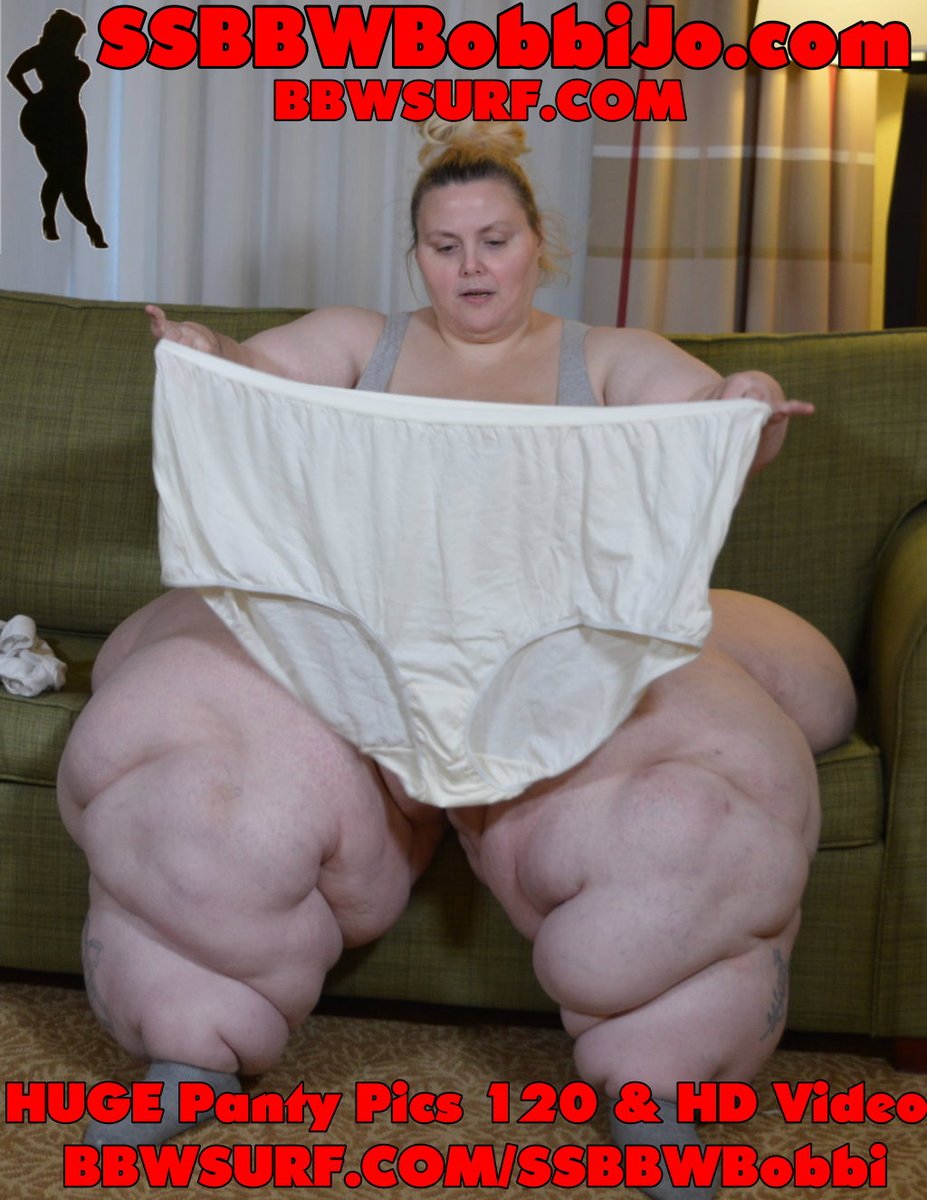 Extreme pear shaped SSBBW Bobbi Jo Westley has a huge size 16 pair of panti...