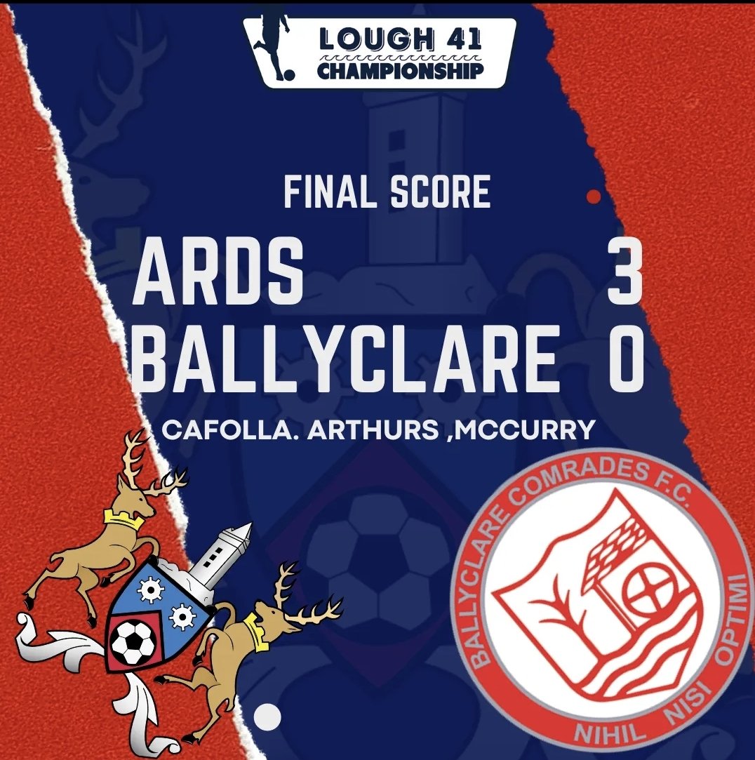 Paddy Cafolla, Ross Arthurs and Calvin McCurry scored the goals that secured a 3-0 win over Ballyclare Comrades, tonight.