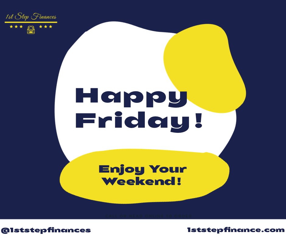 1stStepFinances's tweet photo. Happy Friday! Enjoy your weekend! But remember, don’t spend all your money at the club! 😂

Follow us (@1ststepfinances) and visit our website https://t.co/ft0Sdby5PH to book your free consultation &amp; see if any of our services can benefit you! https://t.co/ym7vlSP5sL