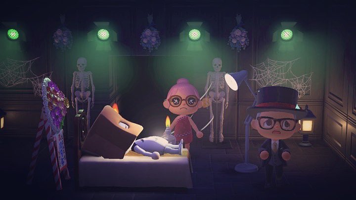 BatCrafts's tweet photo. I hosted an #animalcrossing #murdermystery party! It was super fun coming up with the elements for a Clue style puzzle 🧩
.
.
.
.
#animalcrossingnewhorizons #acnh #murder #mystery #murdermysteryparty #party #fun #clue #puzzle #ghost #dead #orchard #bunker #pentagram #cemetery https://t.co/EqWxbrEShO