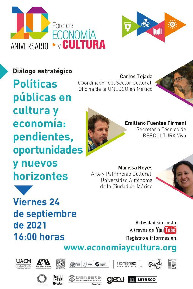 EnlaCultural's tweet photo. 🔴#EnVivo 
¡Ya inició! #Diálogo sobre Políticas Públicas en Cultura y Economía
10 Aniversario del Foro @economiaycultur  @ccemx  @Nomismae @EnlaCultural  @Red_EsCultura 
A través de YouTube ⤵
https://t.co/T4ithLnCXr
Registro en la web ⤵
https://t.co/BlEnefz6Cg https://t.co/MTd7mZselD
