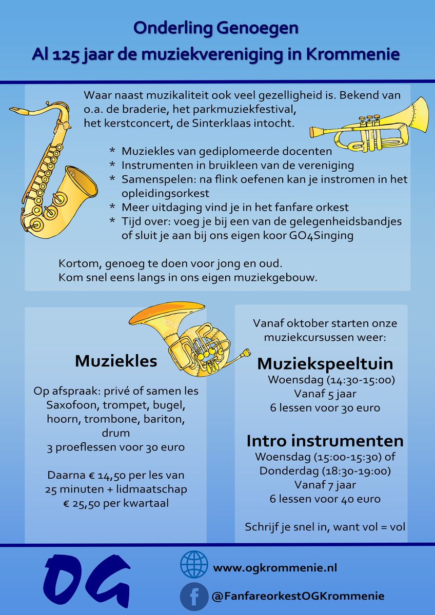 Kom jij spelen? Kijk naar de mogelijkheden en neem contact met ons op.