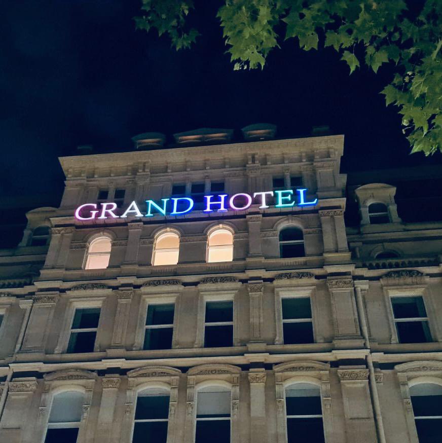 Birmingham Pride 🏳️‍🌈 We love our city and we stand proud with our LGBTQIA+ community. The Grand Hotel sign will be lit up in a sea of colours to show our support this pride weekend.