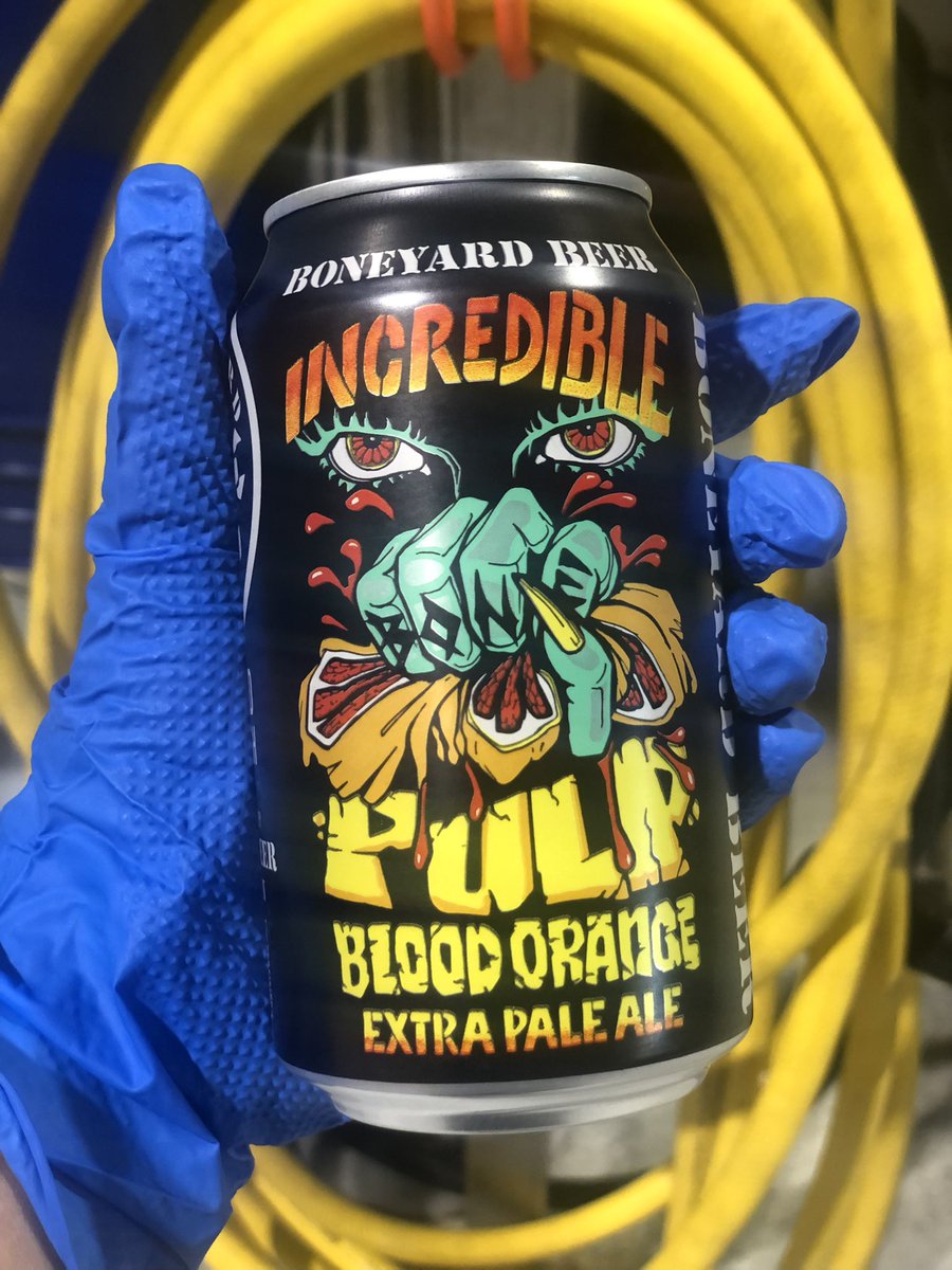 BoneyardBeer's tweet photo. Keep your eyes out for Anna Duvall’s NEW INCREDIBLE PULP artwork rolling out in 6-packs and on draft handles wherever you find Boneyard Beer! #letitbeknown #boneyardbeer #incrediblepulp https://t.co/eUvNuAlBxK