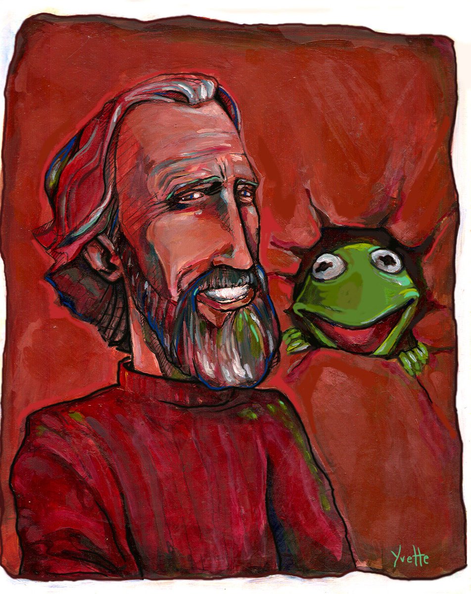zyvette's tweet photo. Celebrating @JimHenson on what have been his 85th Birthday. His genius lives on and generations are still inspired by his legacy. This is an illustration I did many moons ago in college. #jimhensonbirthday https://t.co/iLJ18jwkH9