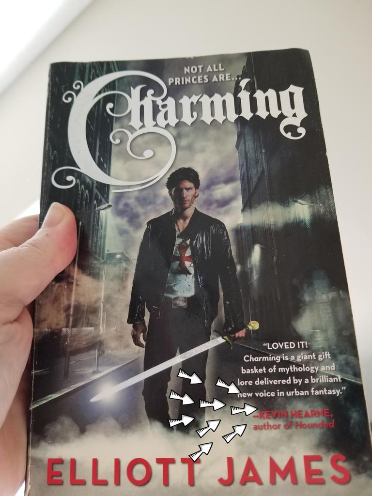 FanGirl1983NK's tweet photo. Pick up a random book at Goodwill, get a few chapters in, think to yourself "huh this makes me think of IDC," and THEN realize your favorite author @KevinHearne has a cover quote https://t.co/FUoalYDYZg