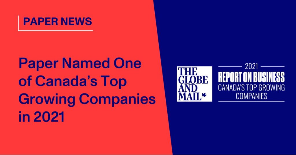 pacutler's tweet photo. One of the most motivating parts of working at Paper is that every $ of revenue is tied directly to impact - more students getting access to academic support that helps them reach their potential.

Today, we've been named one of 🇨🇦's top growing companies.
https://t.co/r9xkZi9m9w https://t.co/0WN0wPRaba