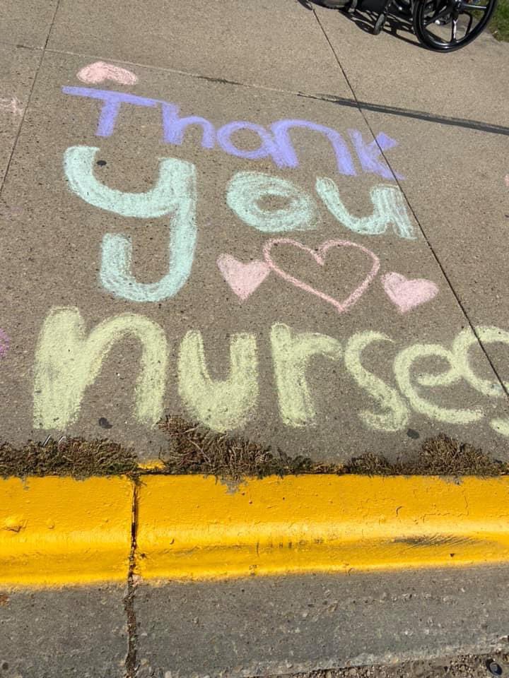AcademicAdvisn's tweet photo. Our students showing their appreciation to ALL our health care workers. @PonokaSC https://t.co/hCSDuHsnGs