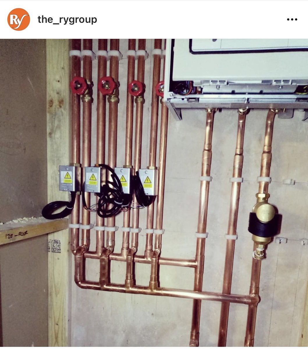 The_RyGroup's tweet photo. Progress at our #Cheam project that our #Ry #Gas engineer George has been working on. #Plumbing #Pipework #Heating #Gas #Copper #PlumbersOfInstagram #Vaillant #Megaflow #Honeywell #UnderfloorHeating #HotWater #CentralHeating #Radiators #NewBoiler #NewCylinder #GasSafe #NICEIC https://t.co/Z6pKQsuhLm