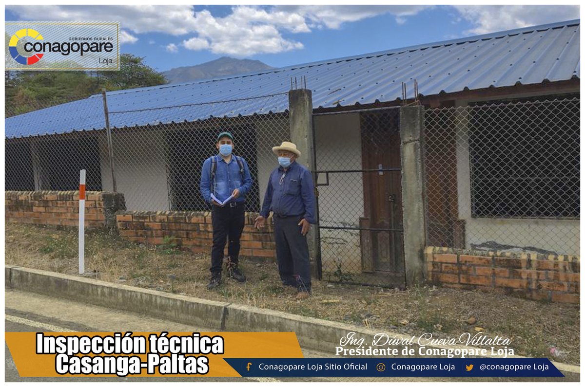 conagopareloja's tweet photo. Equipo técnico del @conagopareloja , visitaron la parroquia de Casanga con el fin de recabar de datos para la elaboración de  proyectos: Construcción del garage para la maquinaria del gobierno parroquial y mantenimiento, ampliación de la edificación para la casa del adulto mayor. https://t.co/Ykl7SPHoWR