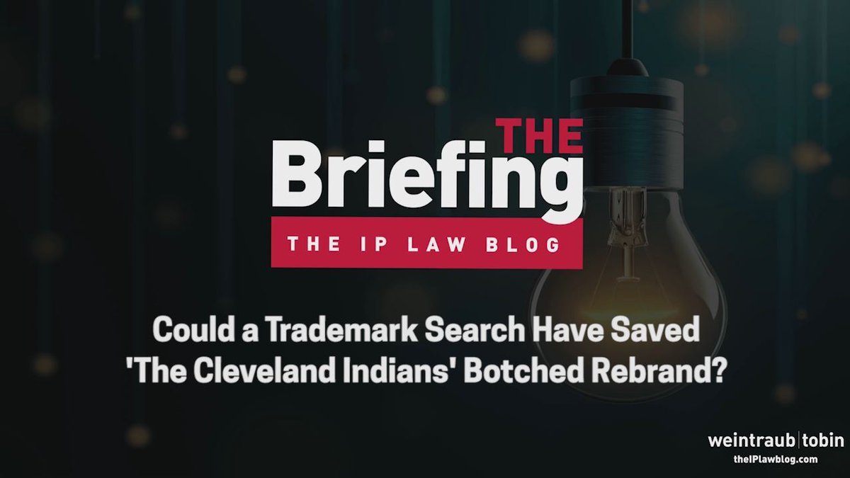 In this week’s episode of the Briefing by the IP Law Blog, Scott Hervey and Josh Escovedo discuss the Cleveland Indian’s attempt to rebrand as the Cleveland Guardians, and the complications that arose surrounding that trademark. https://t.co/5zqesXFSOy 
#MLB #trademark https://t.co/56Z73rVMiw