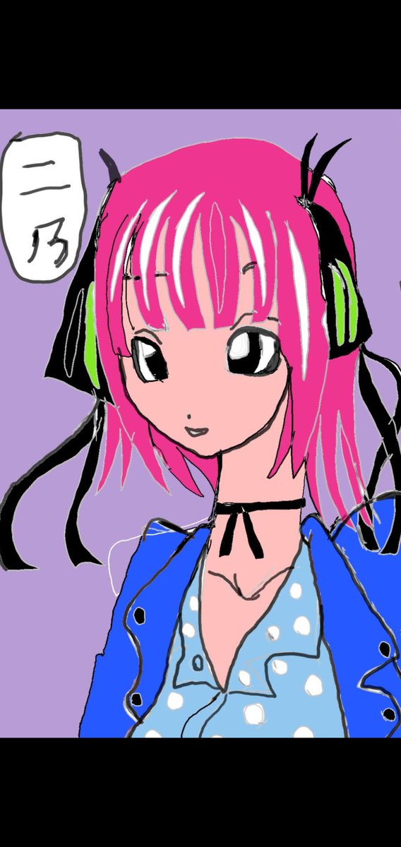 浴衣ちゃんさんがTwitterに投稿した中野二乃(五等分の花嫁)のイラスト。