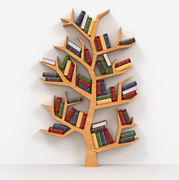 JennD's tweet image. A combination of hobby and minimalist design. Why not try hanging your favorite books on this mural?