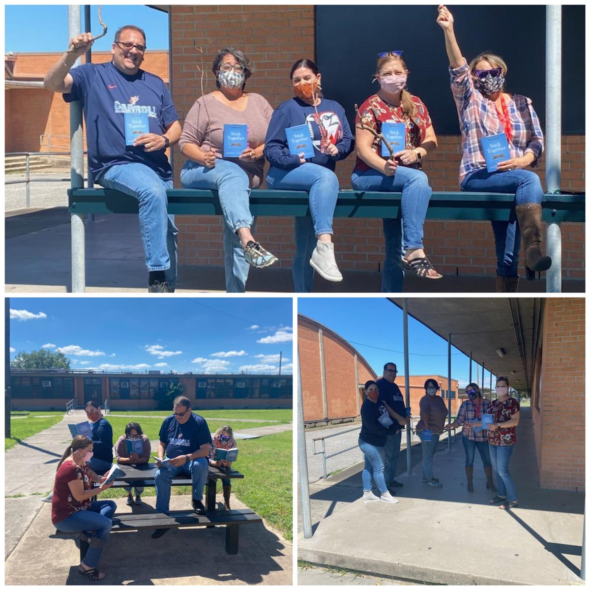 DrXtelaG's tweet photo. A team that reads together #stickstogether @CCISD_OAA https://t.co/7grDV9hEn7