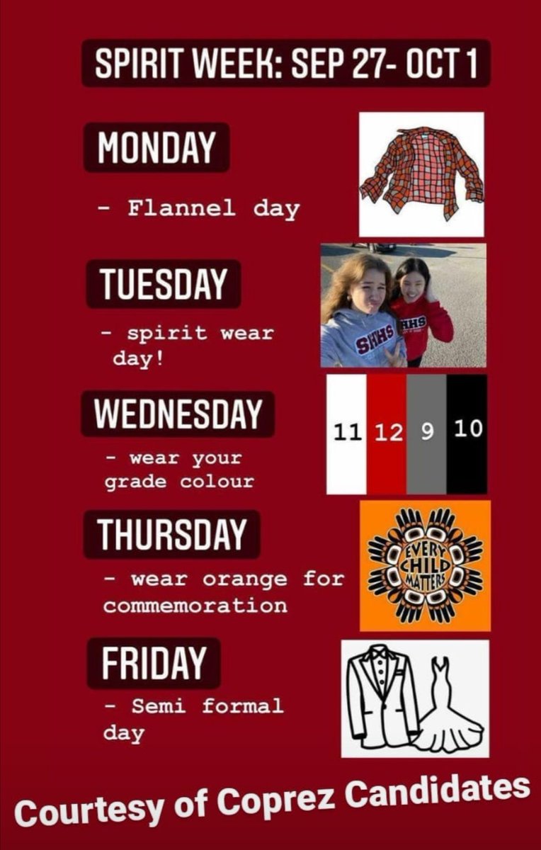 council_shhs's tweet photo. First spirit week of the year coming up next week! https://t.co/DXfPHoNwbF