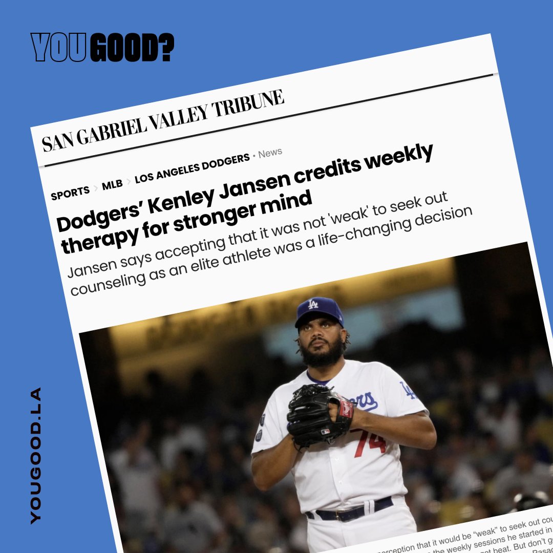 yougood_la's tweet photo. After the 2020 World Series, @dodgers relief pitcher @kenleyjansen74 reached out for some support.

It was a move that took him many years to make and one that he hopes others will make too.

(THREAD) https://t.co/MBr21f9g6B