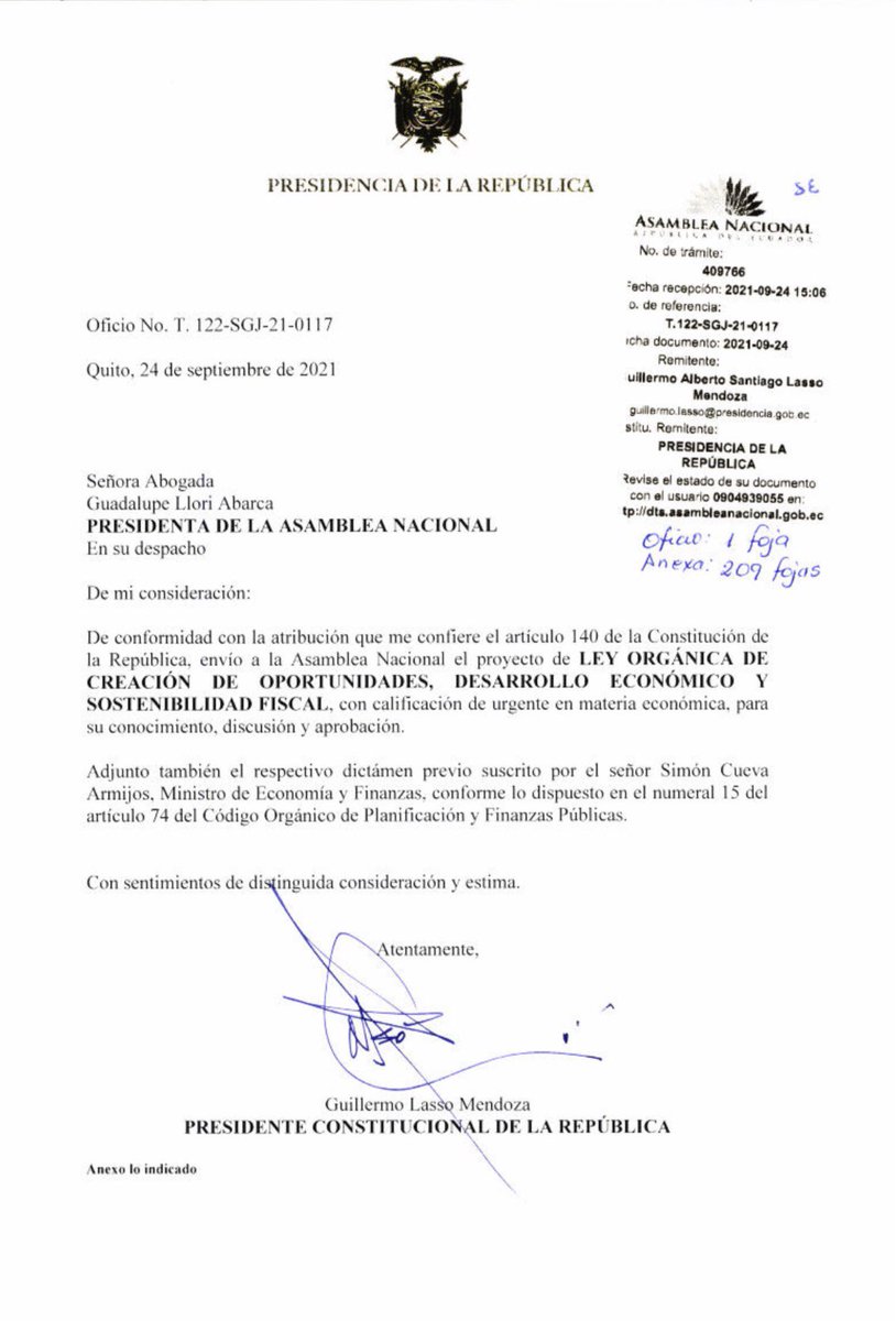 panchojimenezs's tweet photo. #EstaEsLaOportunidad de promover la reactivación económica del Ecuador a través de la generación de empleo digno. Desde la @AsambleaEcuador debatiremos con responsabilidad la propuesta de @LassoGuillermo https://t.co/Ooscp3LzEn