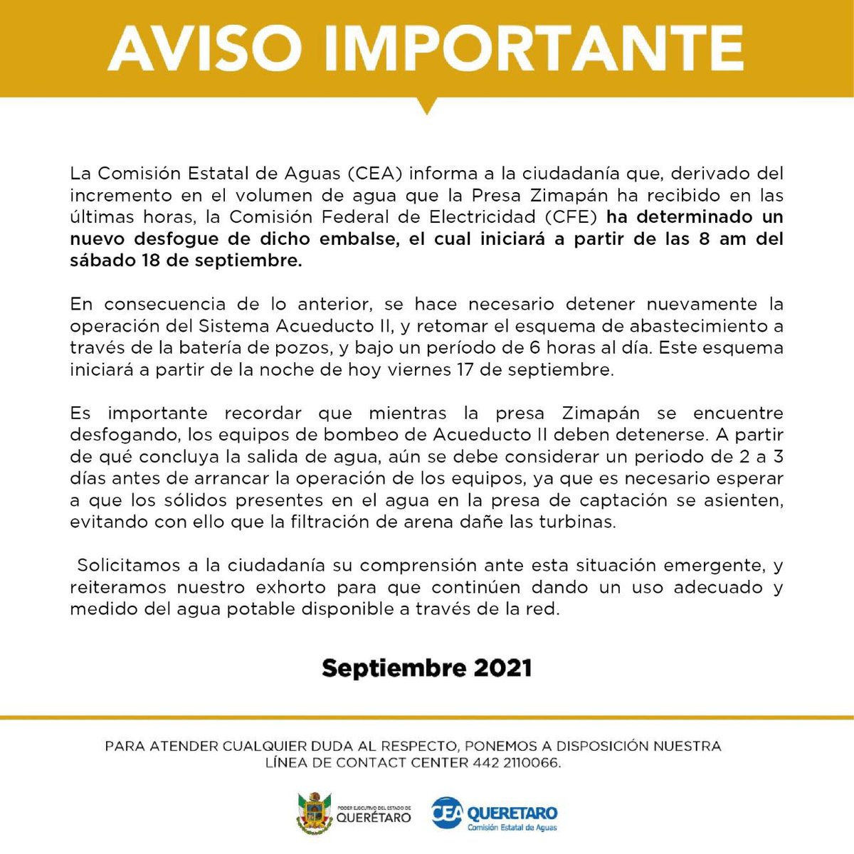 cea_qro's tweet photo. @marcetelcel @lopezobrador_ @AbedropR @PanchDominguez @ReporteQRO_ @RadioFormulaQro @Excelsior @CEAservcliente https://t.co/sd7Rxo4lzw