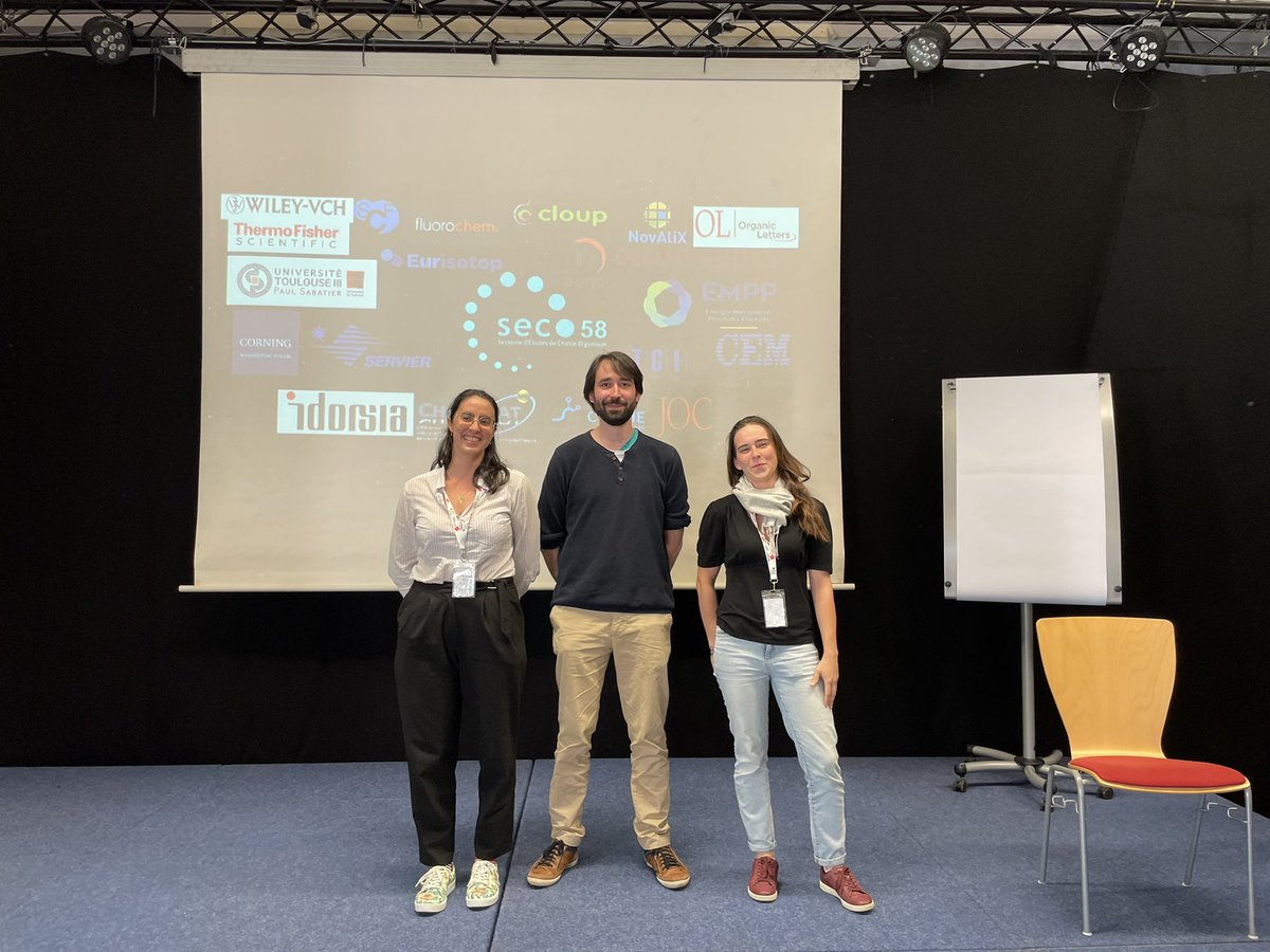Seco 58 prize winner ! 
Congratulations to @ccrys96 <a href="/ThomasVarlet2/">Thomas Varlet</a> <a href="/CamyAurele/">Camy Aurèle</a> for their work, beautiful presentation and their investment during the SECO #Congress !
The <a href="/DCO_SCF/">Organic Chemistry Division from the SCF</a> congratule you with the Guy Ourisson prize ! 
#chemistry
