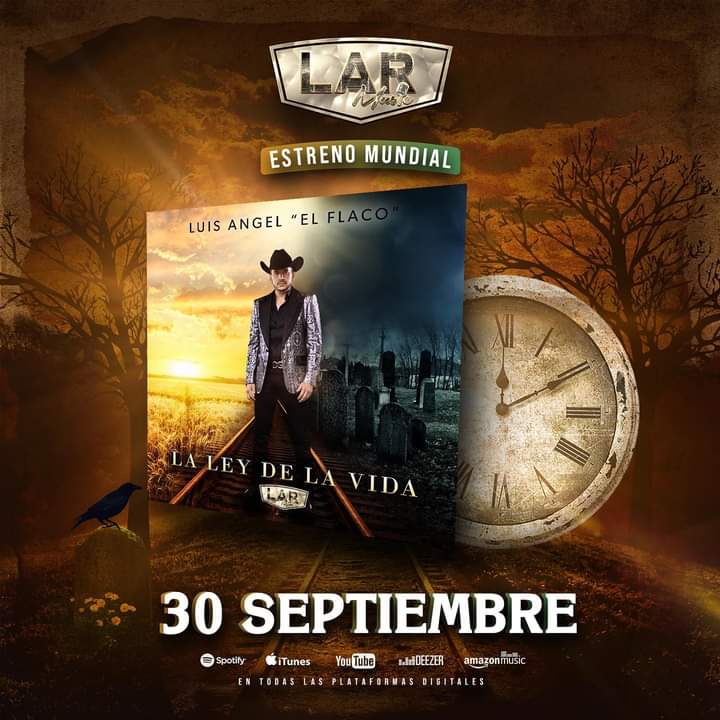 #Repost <a href="/luisangelelfla/">Luis Angel “El Flaco”</a>

Este próximo 30 de septiembre estará disponible el disco #LaLeyDeLaVida en todas las plataformas digitales! #LARMusic

<a href="/LaRMusicOficial/">La R Music</a>
<a href="/NinasLuisAngel1/">Las Niñas De Luis Ángel</a>