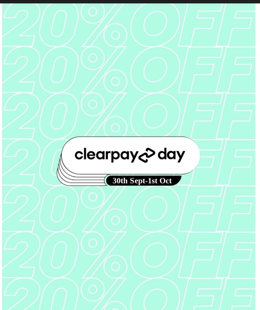 vertuebox's tweet photo. Clearpay day is coming, 20% off everything on the 30th September to  the 1st October. Just use code CLEARPAY21 at the checkout @Clearpay_UK #discountoffer #sustainableLiving https://t.co/kGNZ8i3fmG