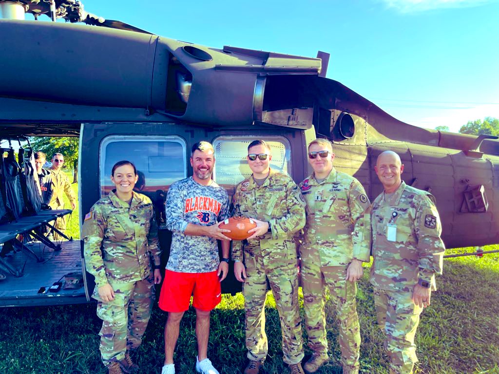 The game ball has arrived for military appreciation night! 🚁💨

#ThankYou🇺🇸