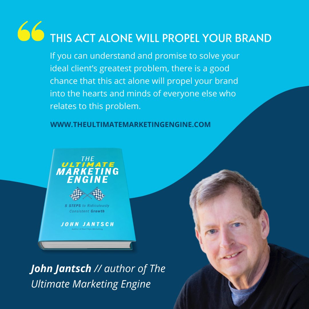 No one wants what we sell. They want their problems solved, period.

 #TheUltimateMarketinEngine will help you propel your brand forward.

 Pre-order today, get a free course theultimatemarketingengine.com/course/