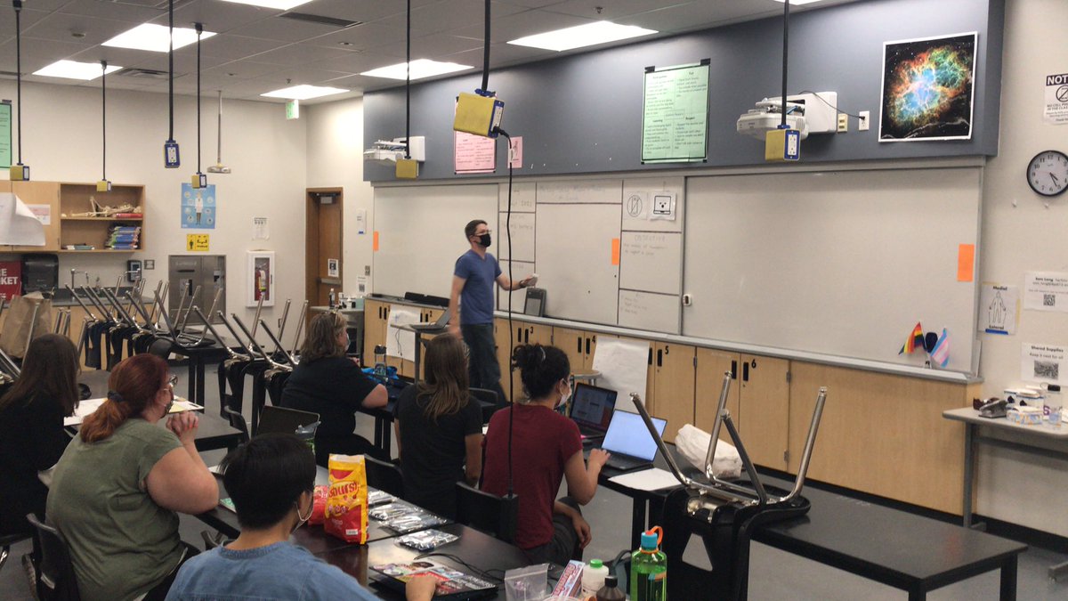 ScienceEdDPS's tweet photo. Hopped over from @OpenSciEd HS field-testing PL to do some work with unit lead @dcvoss1 and course lead @MsVickScience on the other end of the curriculum-design spectrum: #storylining! https://t.co/xzbyB9eawJ
