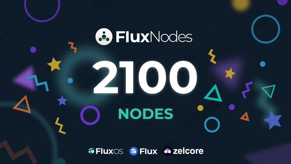RunOnFlux's tweet photo. Itβs hard to believe but in only 5 days we added +100 #FluxNodes on our Decentralized Computational Network! 2100 FluxNodes! Thank you community! $Flux #Flux #Cloud #CloudComputing #blockchain https://t.co/3963S0G9HD