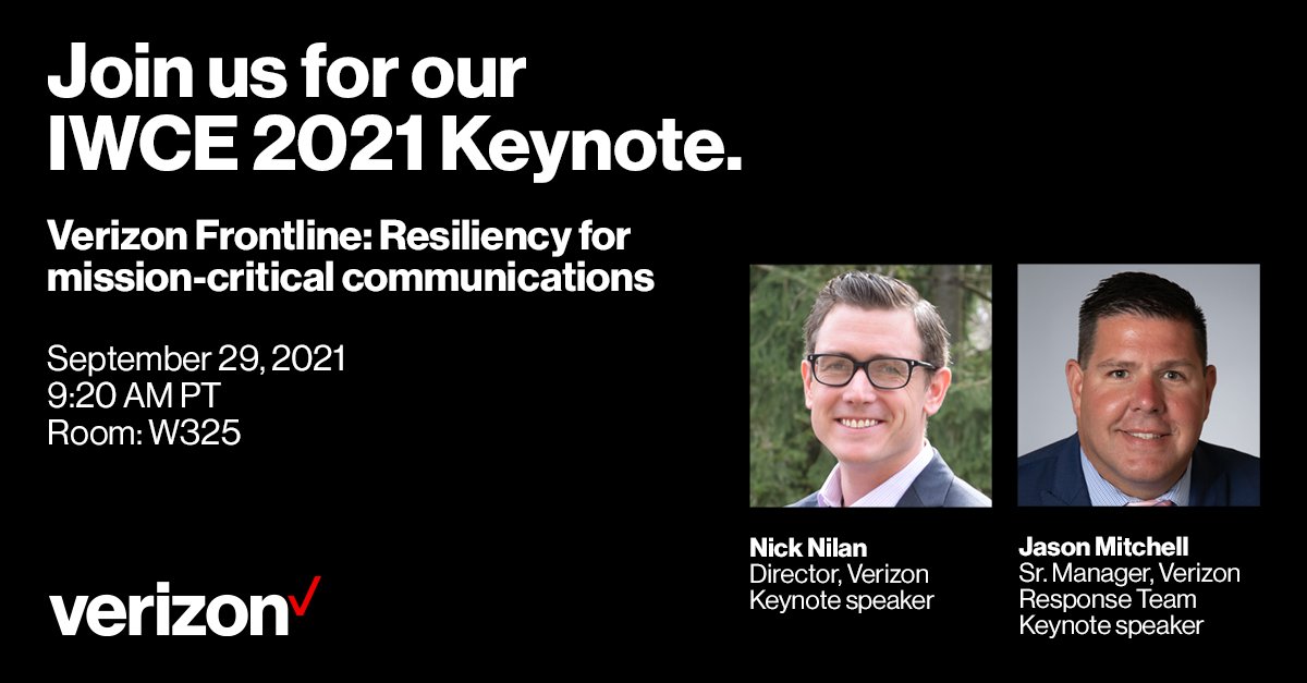 Join me and Jason Mitchell for a discussion on real interoperability and how the @vzpublicsector Verizon Response Team is supporting our communities at #IWCE2021. Schedule a meeting today with one of our team members - enterprise.verizon.com/resources/even…