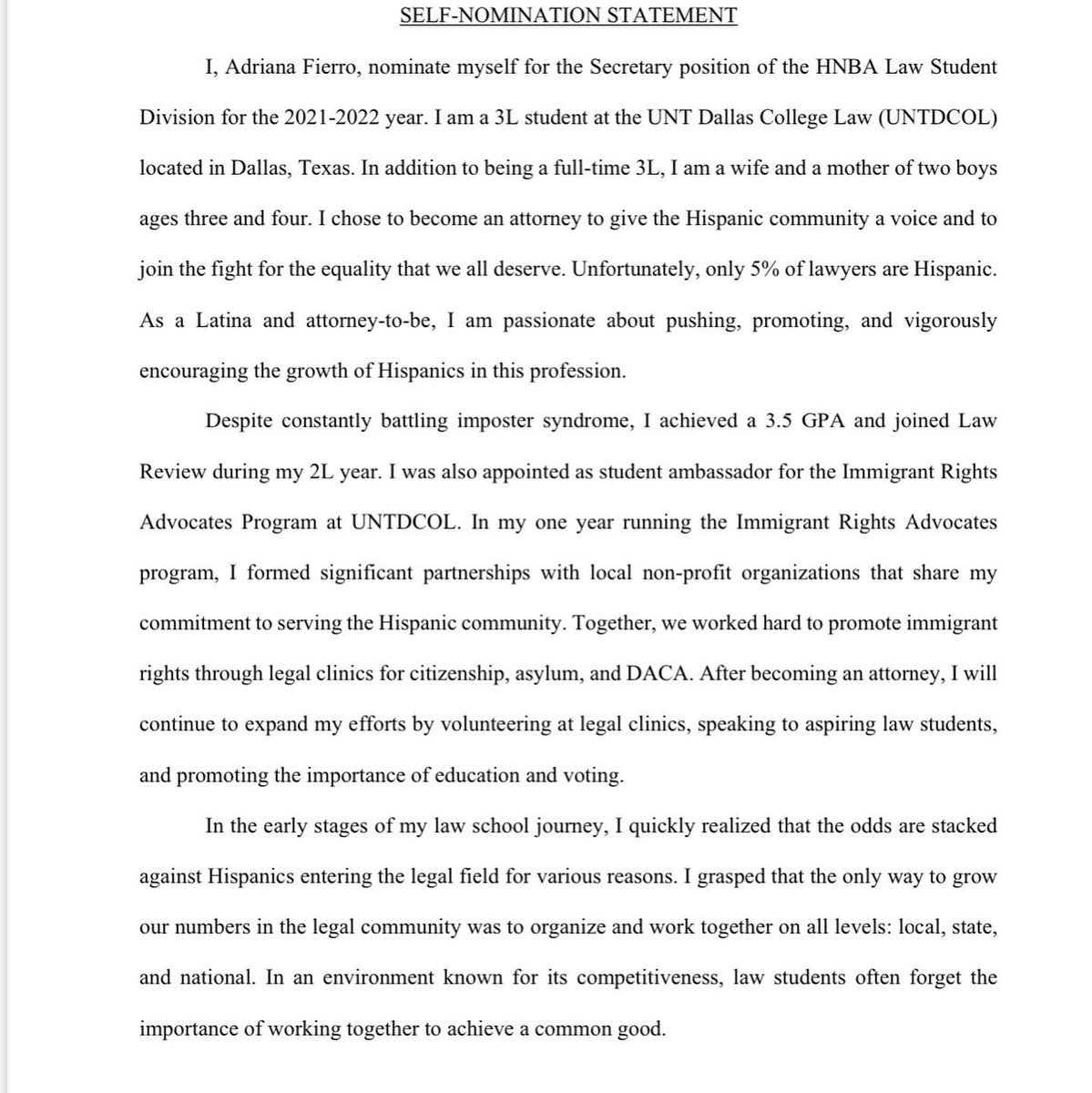 HNBA Law Student Division tweet media