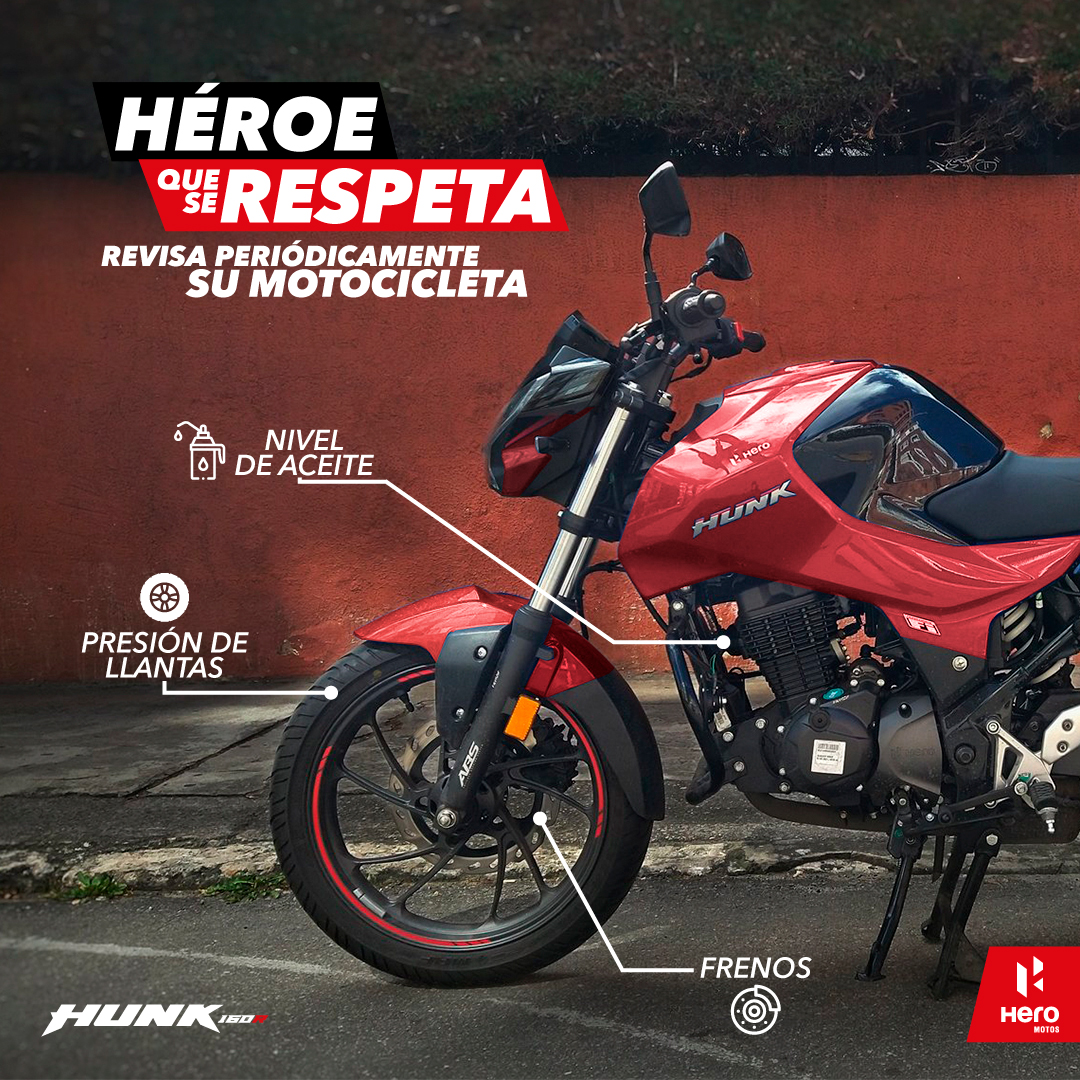 HeroMotosMx's tweet photo. Héroes, recuerden revisar periódicamente su motocicleta para tener un viaje seguro ☝🏼 #HeroTips https://t.co/Ynyved7Y3O