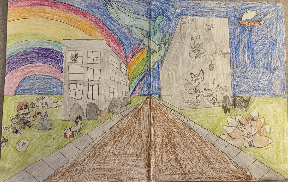 RSMSArt's tweet photo. A few more #1PointPerspective and #2PointPerspective projects 👩🎨 https://t.co/2USFLdVC7b