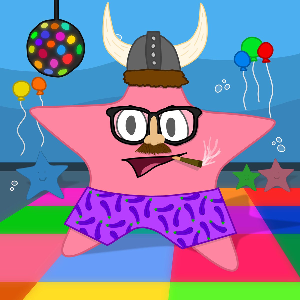 superstarfishio's tweet photo. @NFTcryptoart_ Only .03 Eth! Minting now!! Will sell out eventually as I keep making YouTube videos. Will be pushing this project for years and the art is super chill! Would love your honest thoughts! https://t.co/SfFReB4q7O