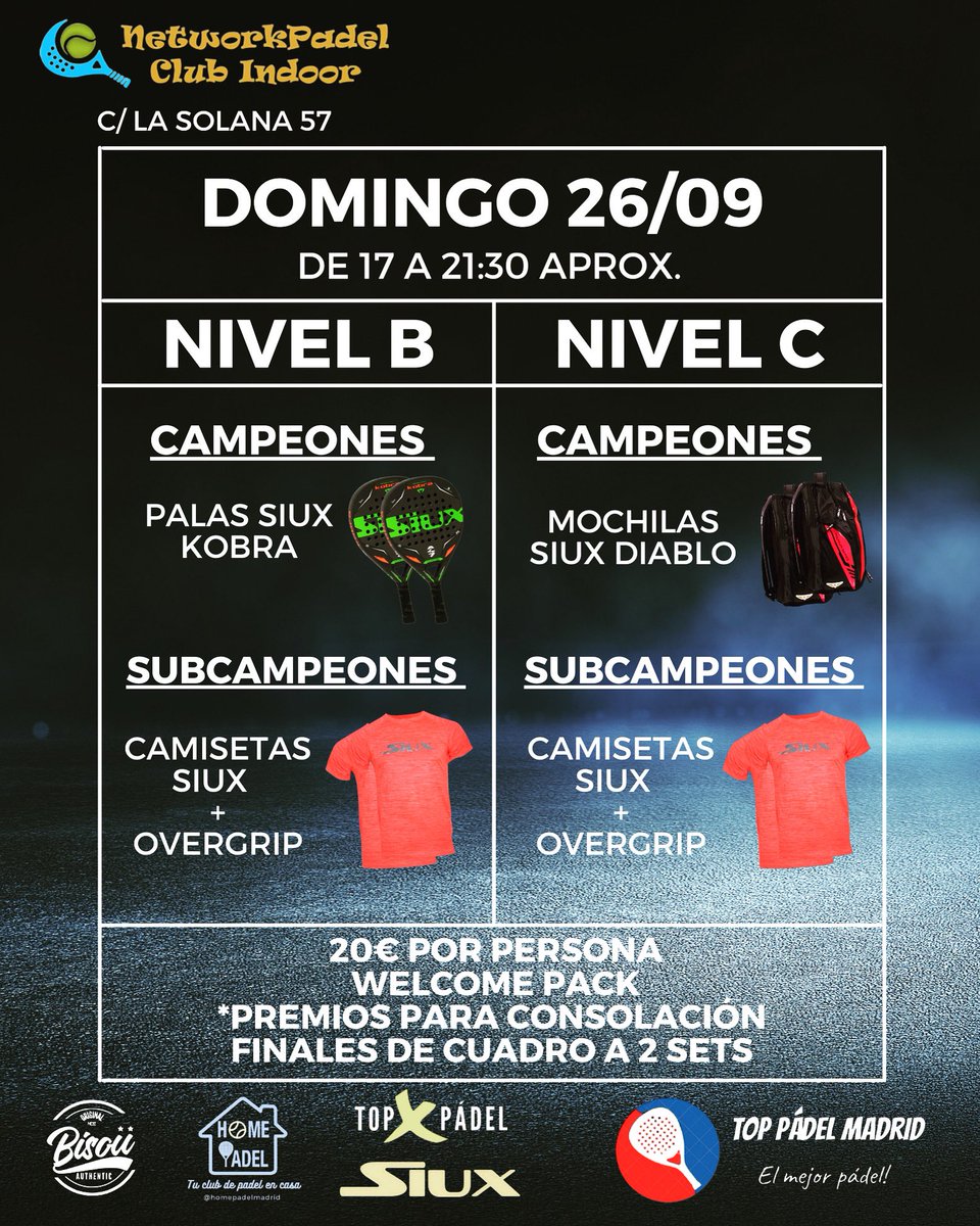 Torneo de pádel amateur en Madrid !
#padelmadrid #torneopadel