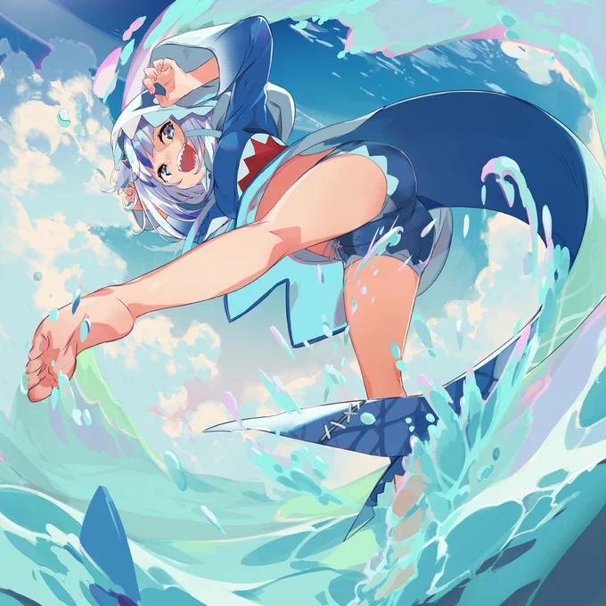 あっ!(ざっぱーん)
#gawrgura #gawrt 