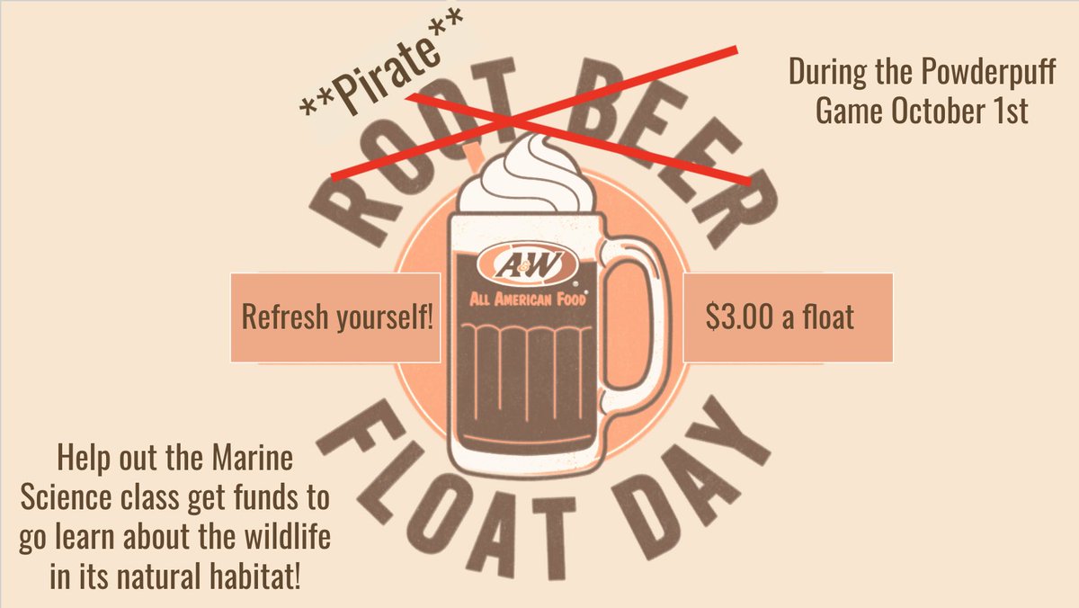 PHS2022_'s tweet photo. buy a pirate float at the powderpuff game next friday to support the marine science class! 🖤🤍 https://t.co/UnJWUUzM7r